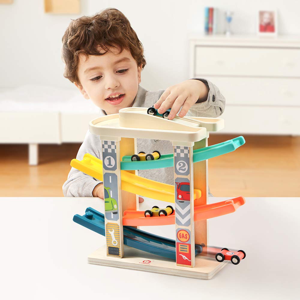 Amazon.com: TOP Bright Toddler Wooden Race Track Car Ramp Toys for
